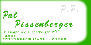 pal pissenberger business card